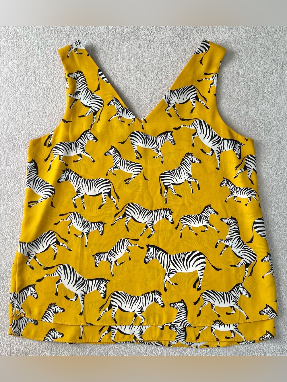 Ann Taylor Factory Zebra Animal Lover M Tank Top  Zoo Travel Safari Chic Office